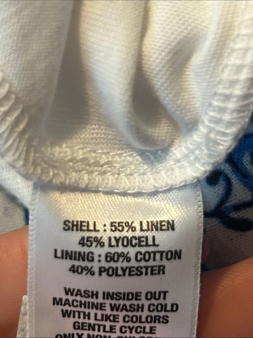 NWT Kim Rogers Linen Blend Skort Blue Floral Print Skirt Built-In Shorts Small - Picture 8 of 8